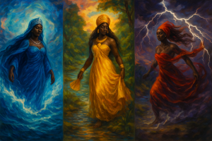 orixas, energia vibracional, espiritualidad africana, yemanja, oxum, oia, egunes, rituales, batuque, candomblé